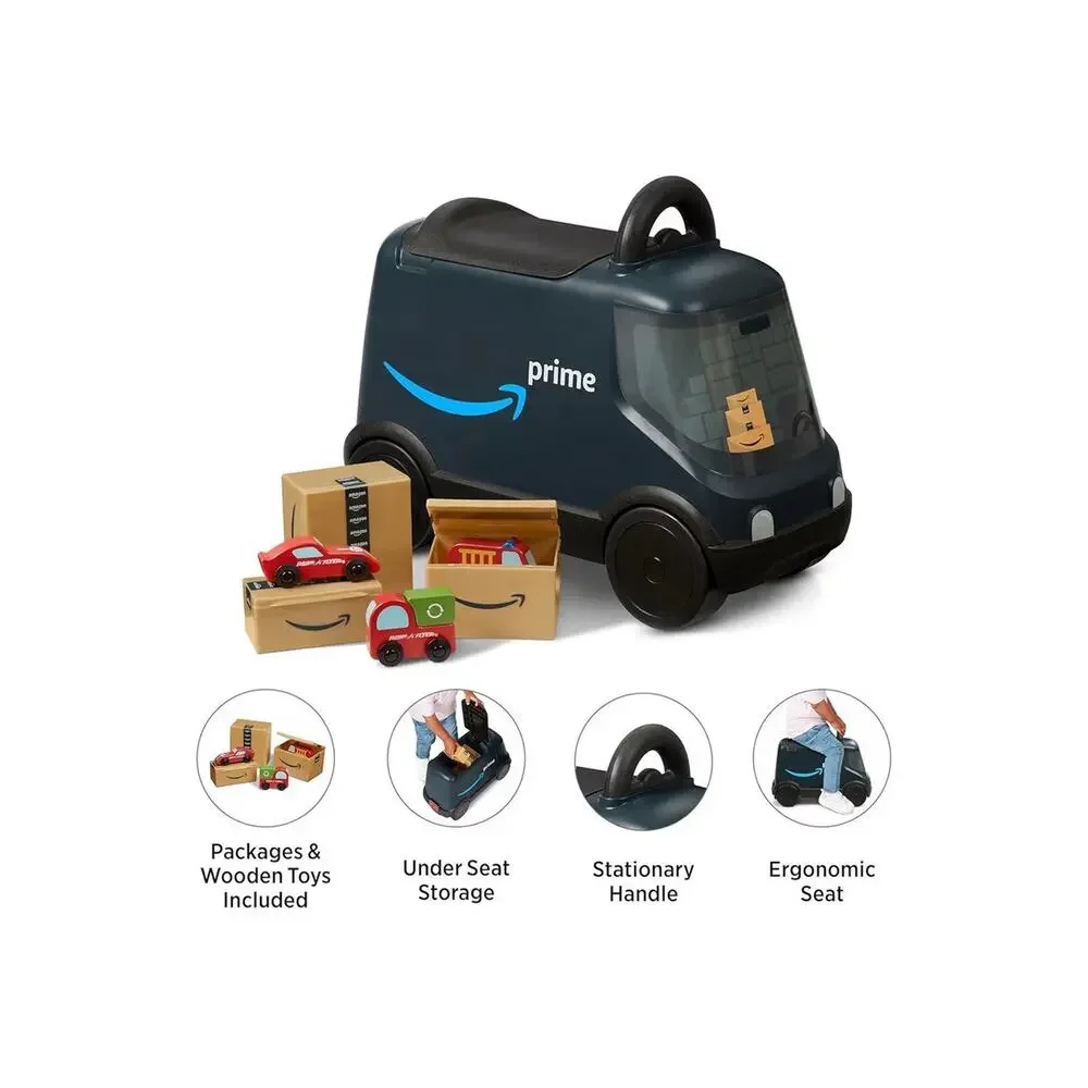 NEW Radio Flyer Amazon Delivery Van Toddler Ride On Toy with Packages Ages 2+ - Picture 3 of 4